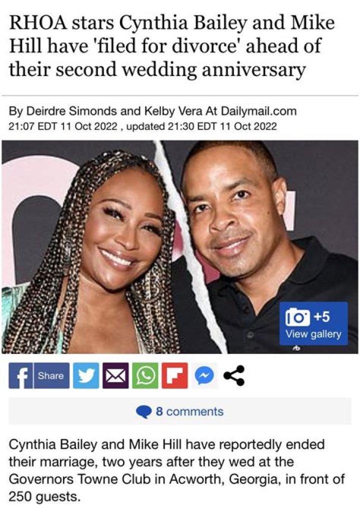 Exploring The Reasons Behind Cynthia And Mike's Divorce